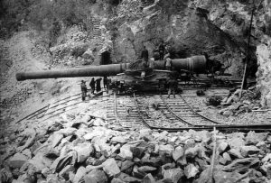 La poderosa batteria di Monte Moro, che minacciava la città.